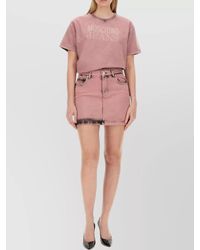 Moschino - Cotton Mini Skirt - Lyst