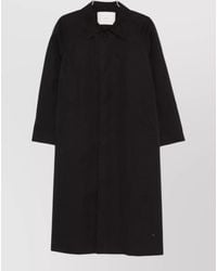 DUNST - Cotton Blend Coat Long Cut Buttons - Lyst