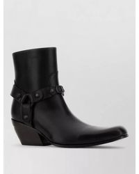 Balenciaga - Leather Memphis Pointed Toe Ankle Boots - Lyst