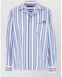 Dolce & Gabbana - Cotton Blend Shirt Long Sleeves Stripes - Lyst