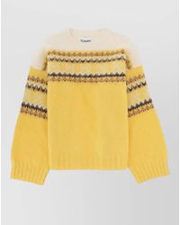 Ganni - Knitwear Crew Neck Long Sleeve Pattern - Lyst