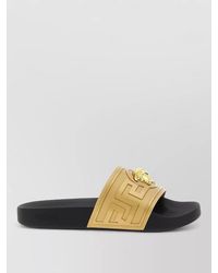 Versace - La Medusa Rubber Slides Greek Key - Lyst