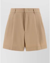 Fabiana Filippi - Cotton Wide-Leg Pleated Knee-Length Bermuda Shorts - Lyst