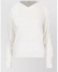 Ma'ry'ya - Knit Sweater Long Sleeves V Neckline - Lyst