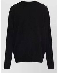 Balmain - Crew Neck Top Button Detail Cuffs Hem - Lyst