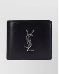 Saint Laurent - Leather Bi-Fold Wallet - Lyst