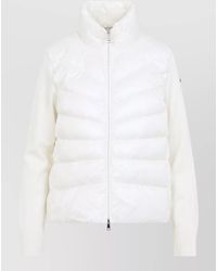 Moncler - Down Quilted High Collar Cardigan Jacket - Lyst