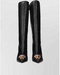 Versace - Leather High Heel Boots - Lyst
