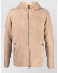 Giorgio Brato - Shearling Hooded Bomber Jacket - Lyst