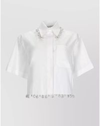 Sportmax - Cotton Boxy-Fit Shirt - Lyst
