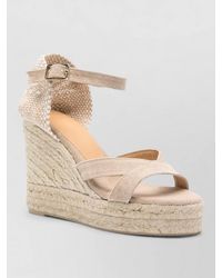 Castañer - Organic Cotton Ankle-Strap Platform Wedge Espadrilles - Lyst