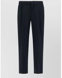 Herno - Tailored Trousers Pleated Front Belt Loops - Lyst