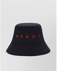 Marni - Cotton Logo Embroidered Bucket Hat - Lyst