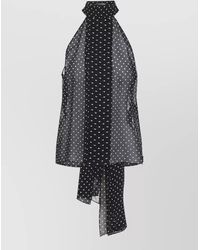 Tom Ford - Silk Polka-Dot Halterneck Sleeveless Blouse - Lyst