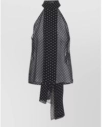 Tom Ford - Silk Polka Dot Halterneck Sleeveless Blouse - Lyst