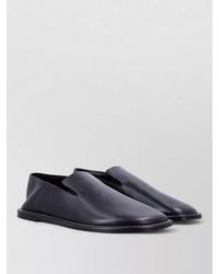 Ami Paris - Leather Loafers Round Toe Contrast Stitching - Lyst