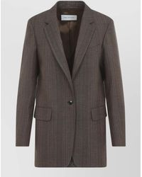 Dries Van Noten - Wool Checked Double-Breasted Blazer - Lyst