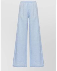 Fabiana Filippi - Linen Wide Leg Pants Rear Light Detail - Lyst