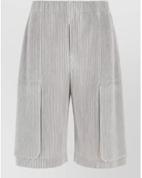 Homme Plissé Issey Miyake - Pleated Relaxed-Fit Straight-Leg Cargo Shorts - Lyst