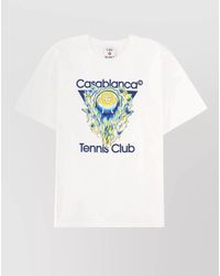 CASABLANCA - Short Sleeve Crew Neck Graphic T Shirt - Lyst