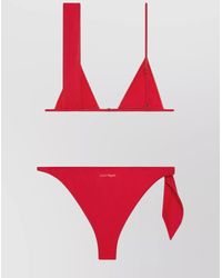 Courreges - Scarf Triangle Top Side Tie Bottom Bikini Set - Lyst