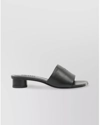 MM6 by Maison Margiela - Leather Low-Heel Slides - Lyst