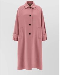 Alberto Biani - Virgin Wool Single Breasted Coat - Lyst