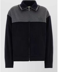 Miu Miu - Two-Tone Velour Bomber Jacket - Lyst