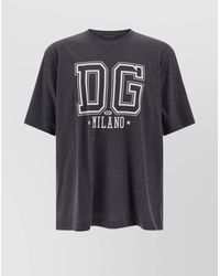 Dolce & Gabbana - Dolce & Gabbana Flocked Print T-Shirt - Lyst