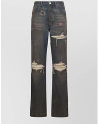 Amiri - Straight Denim Jeans Belt Loops Five Pockets - Lyst