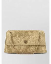 Tory Burch - Woven Texture Clutch Bag Chain Strap - Lyst