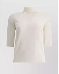 Max Mara - Wool Turtleneck Short-Sleeve Top - Lyst