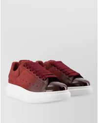 McQueen - Leather Oversized Lace-Up Sneakers - Lyst