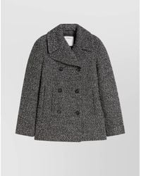 Sportmax - Double Breasted Wool Blend Jacket - Lyst
