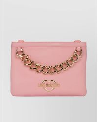 Love Moschino - Chain Detail Structured Cross-Body Bag - Lyst