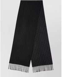 Fendi - Cashmere Wool Fringed Jacquard Scarf - Lyst