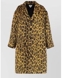 Bottega Veneta - Silk Blend Leopard Print Oversized Coat - Lyst