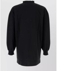 Random Identities - Cotton T-Shirt With Frilled Neckline And Long Sleeves - Lyst