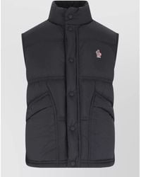 Moncler - Sleeveless High Collar Quilted Casual Coat - Lyst