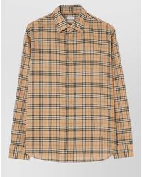 Burberry - Cotton Relaxed-Fit Check Long-Sleeve Shirt - Lyst