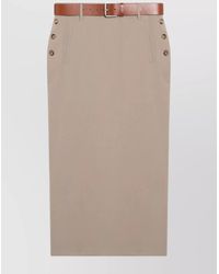 Moschino - Wool Skirt With High Waist And Pockets - Lyst