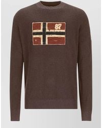 Napapijri - Waffle-Knit Organic Cotton Wool Sweater - Lyst