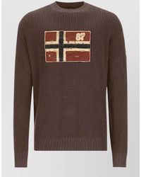 Napapijri - Waffle-Knit Organic Cotton Wool Sweater - Lyst