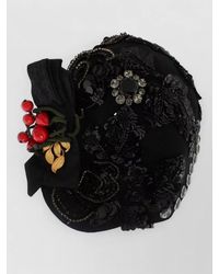 Dolce & Gabbana - Embellished Wool Cloche Hat - Lyst