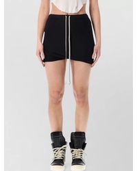 Rick Owens - Cotton Asymmetric Draped Mini Shorts - Lyst