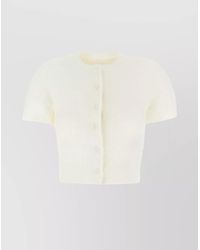 Maison Margiela - Ribbed Angora Cardigan - Lyst