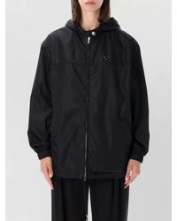 Prada - Long Hooded Renylon Windbreaker Coat - Lyst