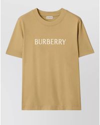Burberry - Logo Cotton T-Shirt - Lyst