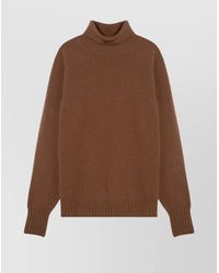 Drumohr - Ribbed Cuffs Wool Turtleneck Sweater - Lyst
