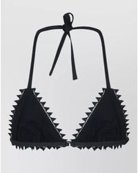 Jacquemus - Halter Bikini Top Spiked Trim Triangle - Lyst
